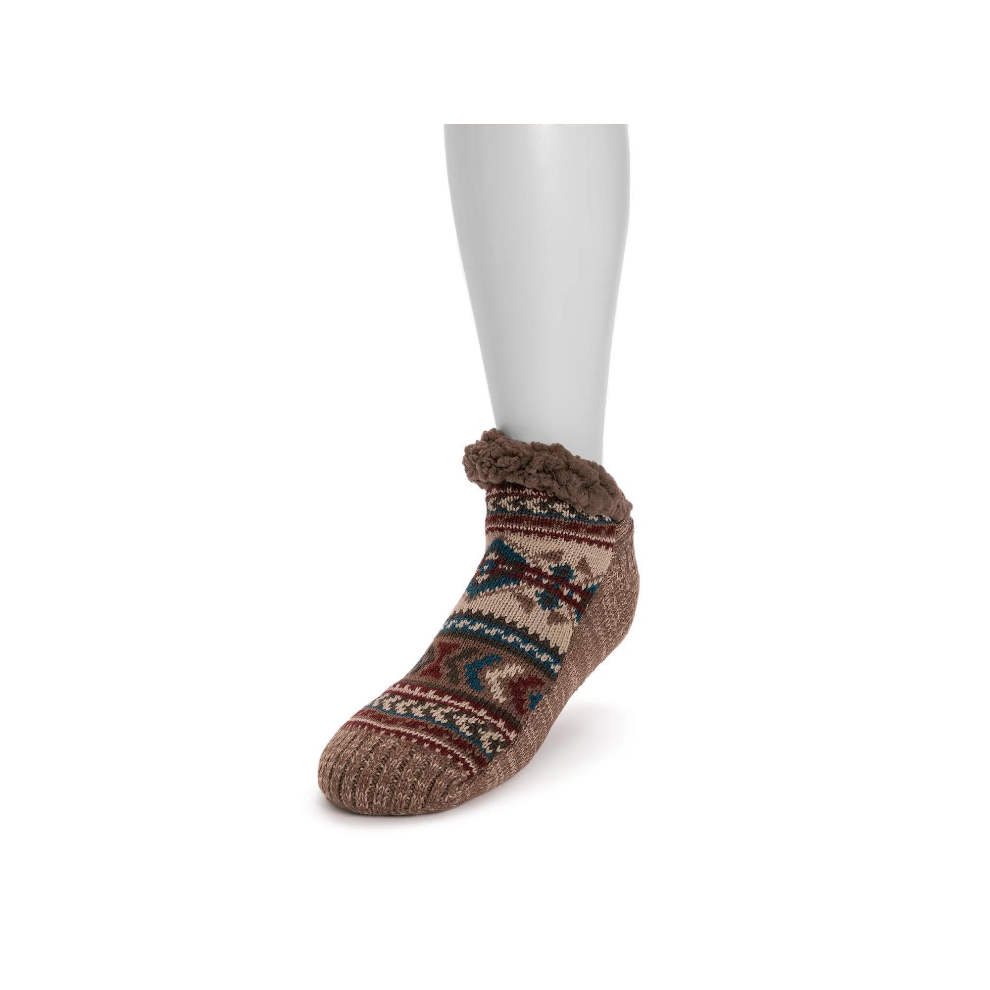 Men's MUK LUKS® Ankle Cabin Socks, Size: SMLL/MEDM, Red Walnut Product Image