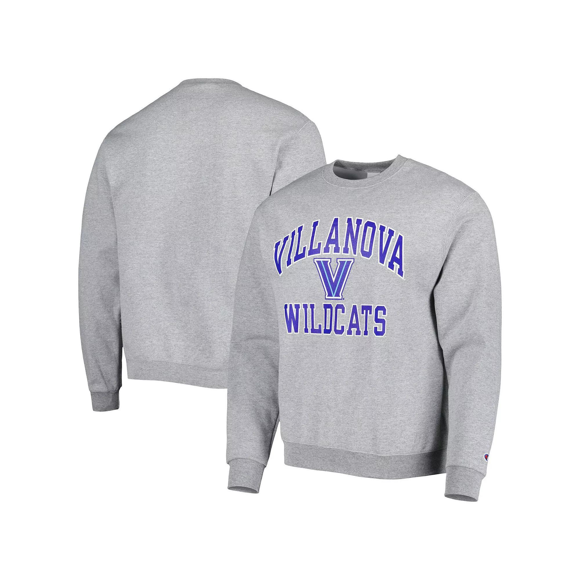 Men's Champion Heather Gray Villanova Wildcats High Motor Pullover Sweatshirt, Size: XL, Grey Product Image