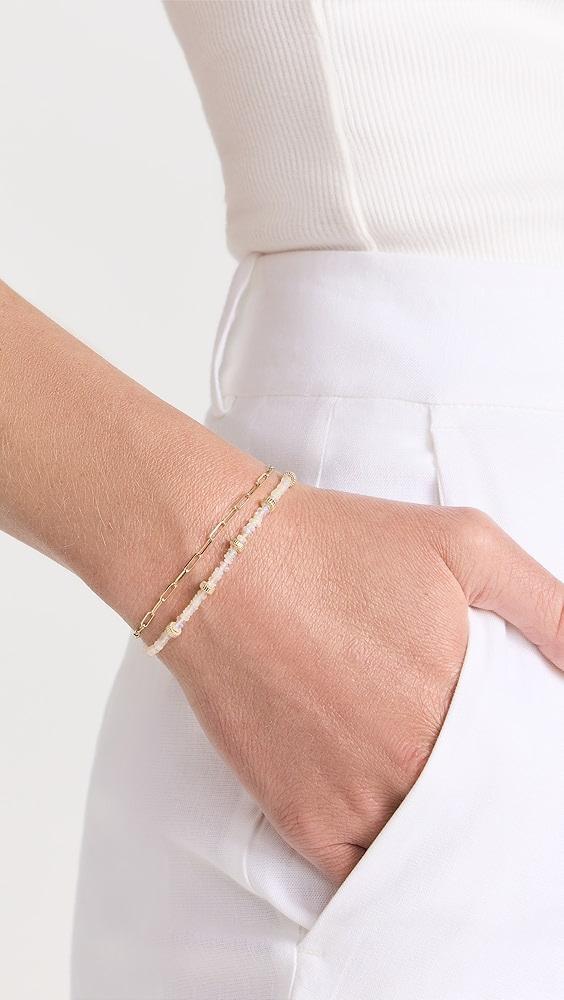 Zoe Chicco 14k Fire Opal Rondelle Bead Bracelet | Shopbop Product Image