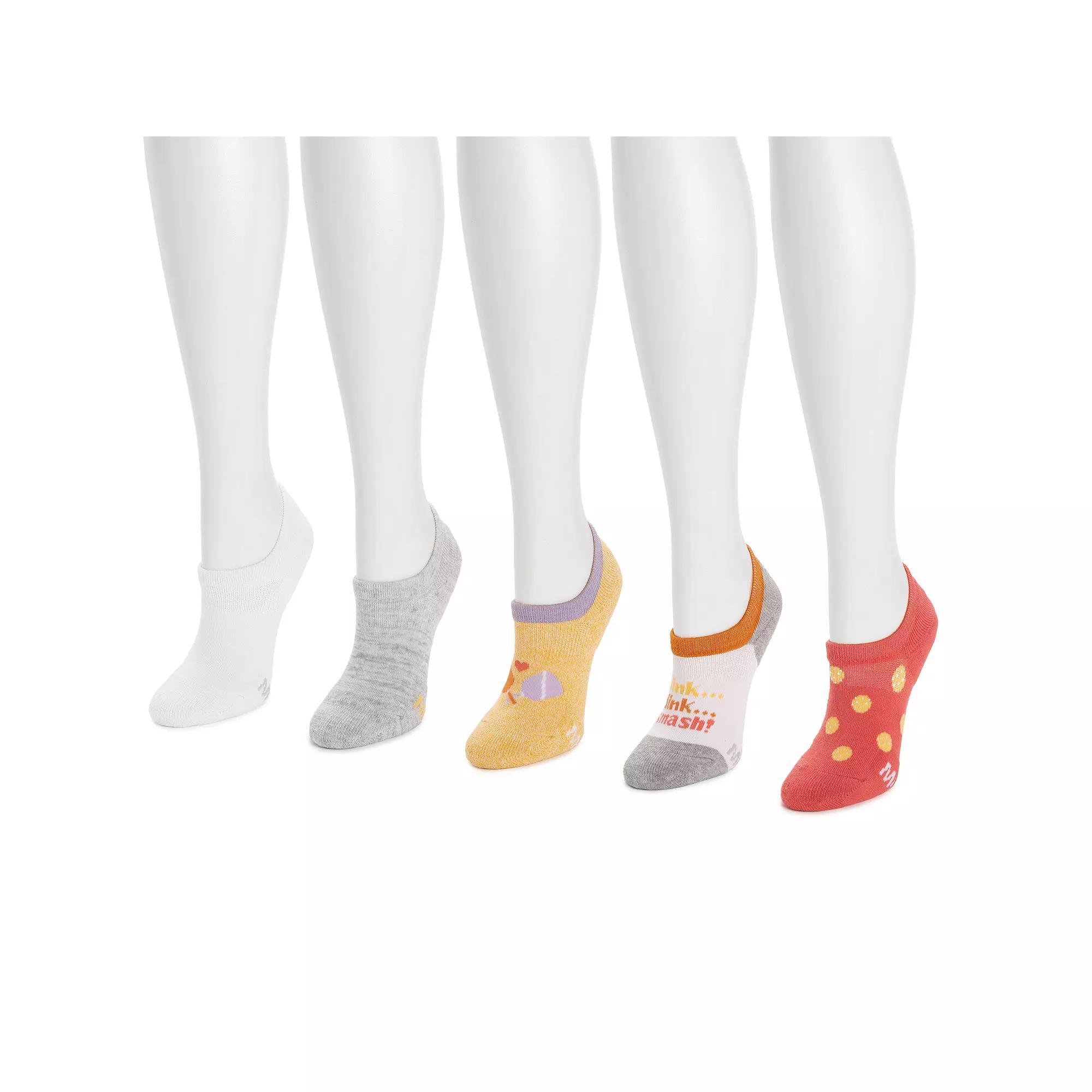 Womens MUK LUKS 5-Pack Pickleball No Show Socks Product Image