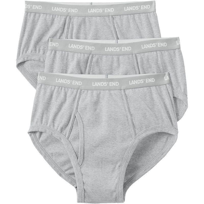 Big & Tall Lands' End 3-pack Knit Briefs, Men's, Size: 2XB, Gray Grey Product Image