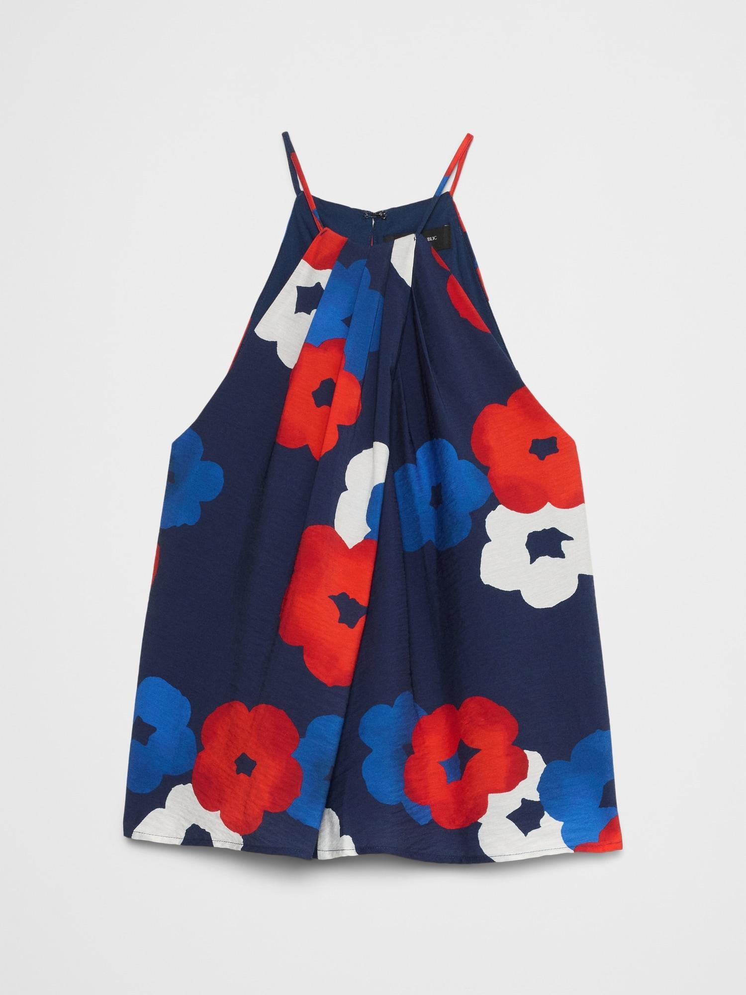 Cut-In Pleated Halter Top Product Image