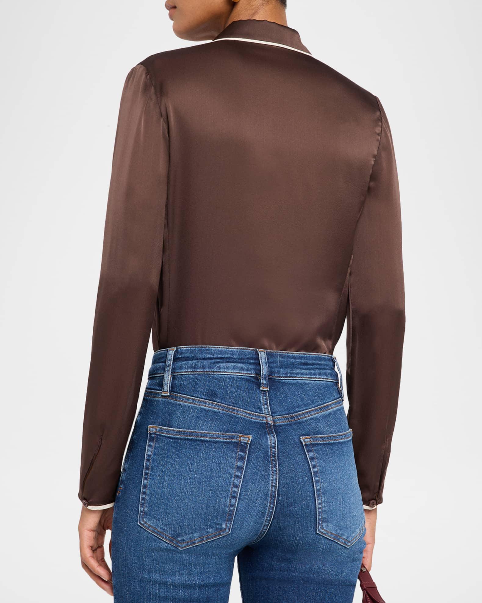 The Slim Essential Silk Blouse Product Image
