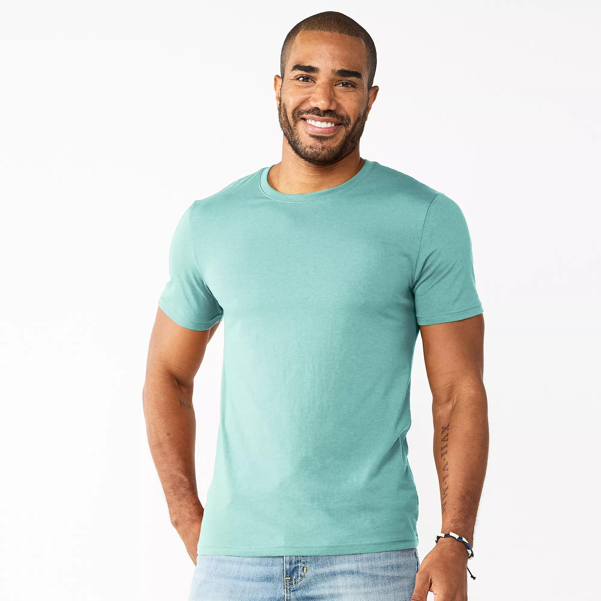 Men's Sonoma Goods For Life® Supersoft Crewneck Tee, Size: Medium, Deep Blue Product Image