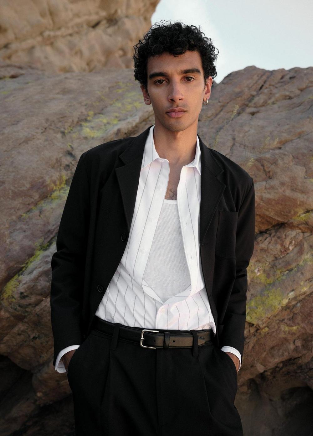 Mens Tailored Utility Blazer, Black, Size S Vince Product Image