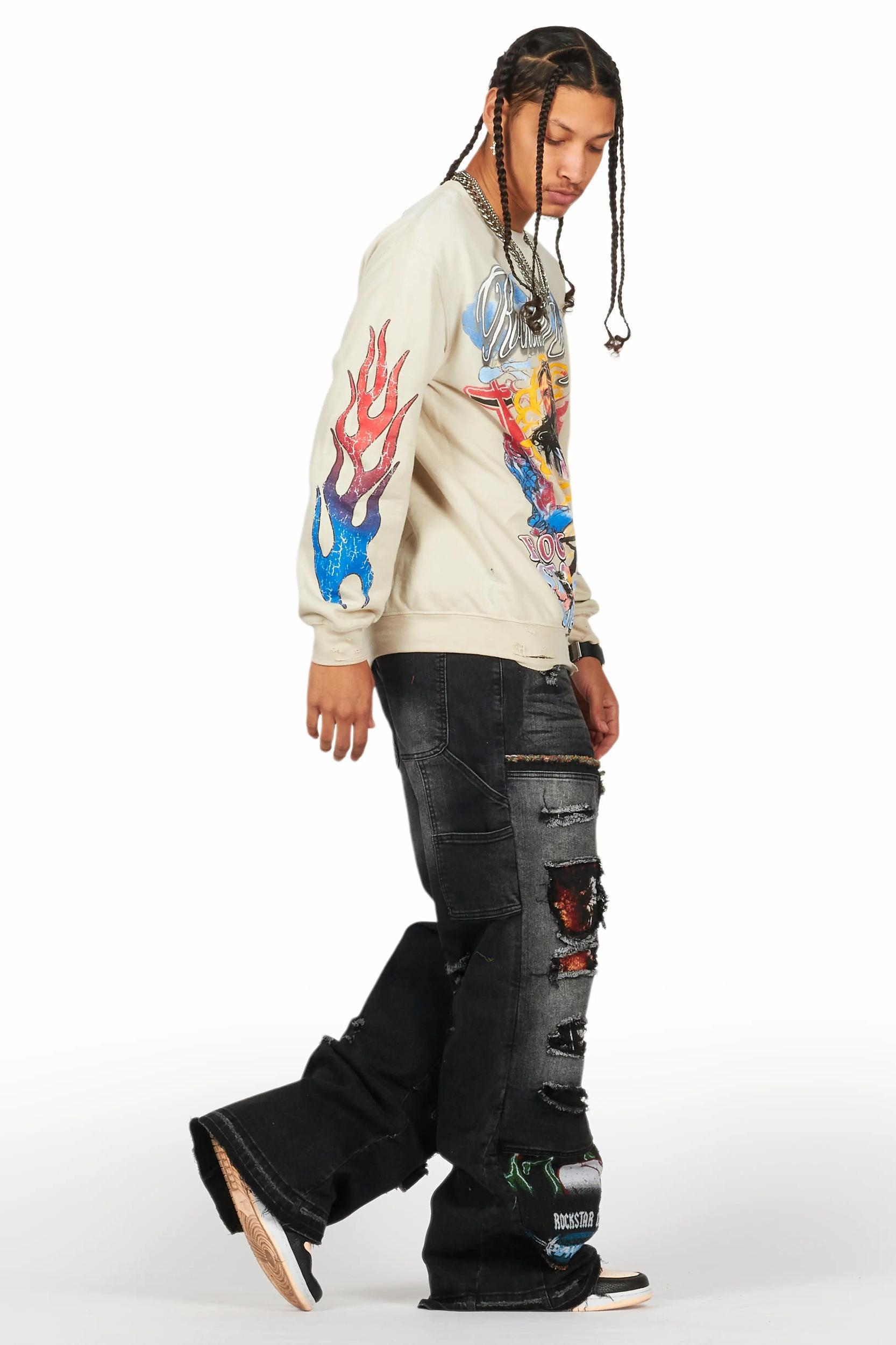 Yanis Black Baggy Fit Jean Male Product Image