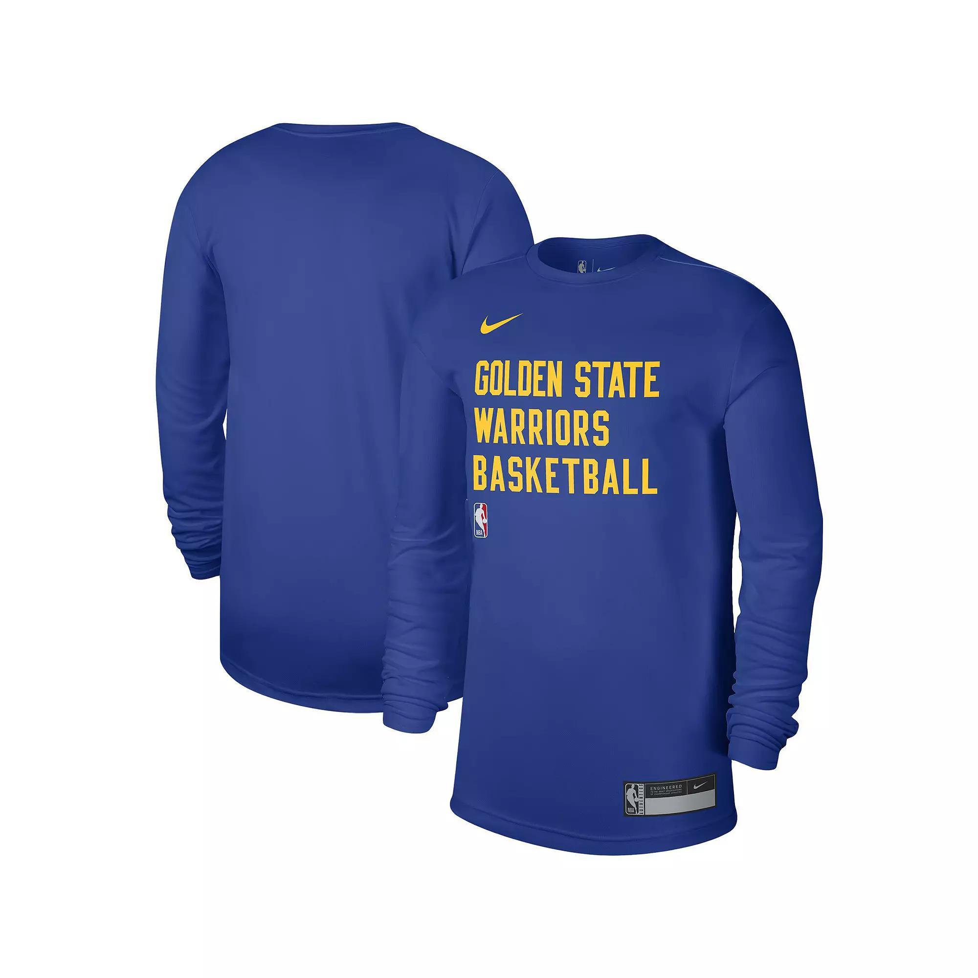 Unisex Nike Royal Golden State Warriors 2023/24 Legend On-Court Practice Long Sleeve T-Shirt, Men's, Size: Large, Blue Product Image