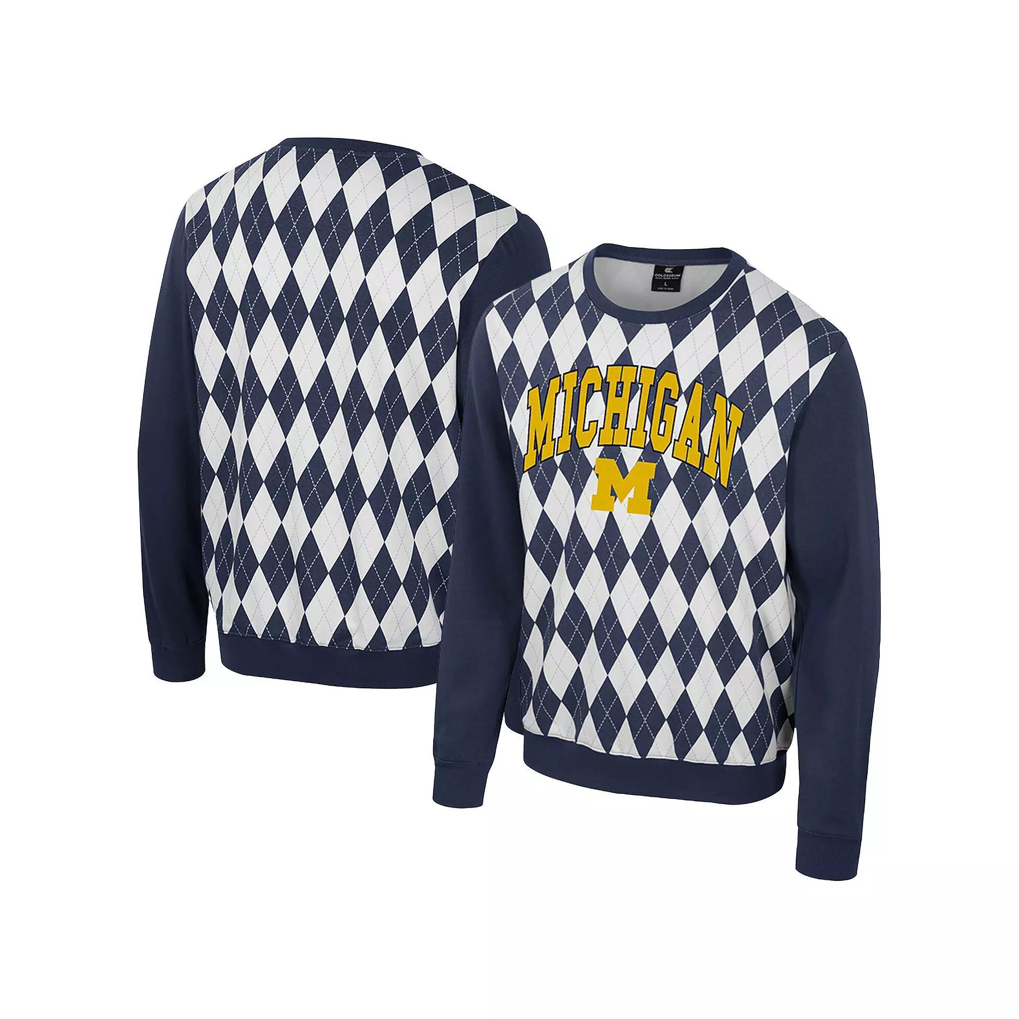 Men's Colosseum Garnet Florida State Seminoles The Dealio Argyle Pullover Sweatshirt, Size: Small, Red Product Image