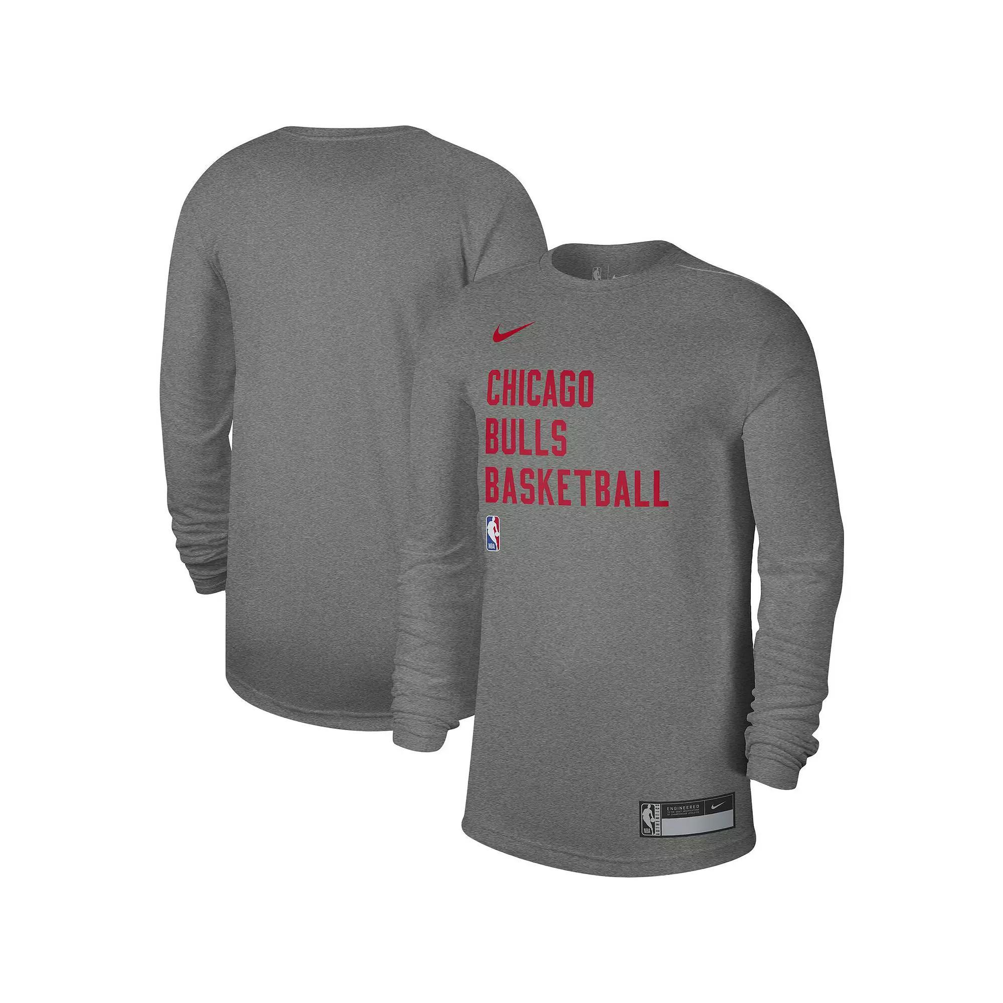Unisex Nike Heather Gray Utah Jazz 2023/24 Legend On-Court Practice Long Sleeve T-Shirt, Men's, Size: XL, Jaz Grey Product Image