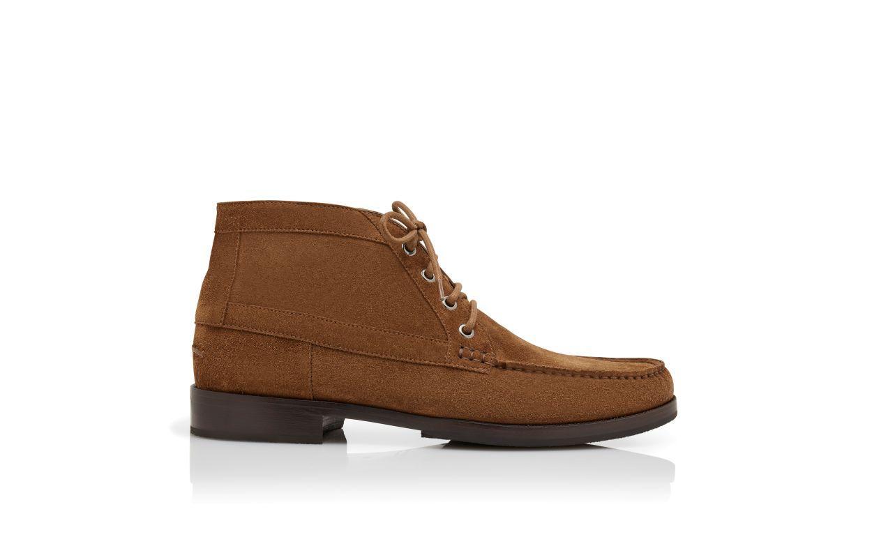 RHINEBECK Brown Calf Suede Ankle Boots Product Image