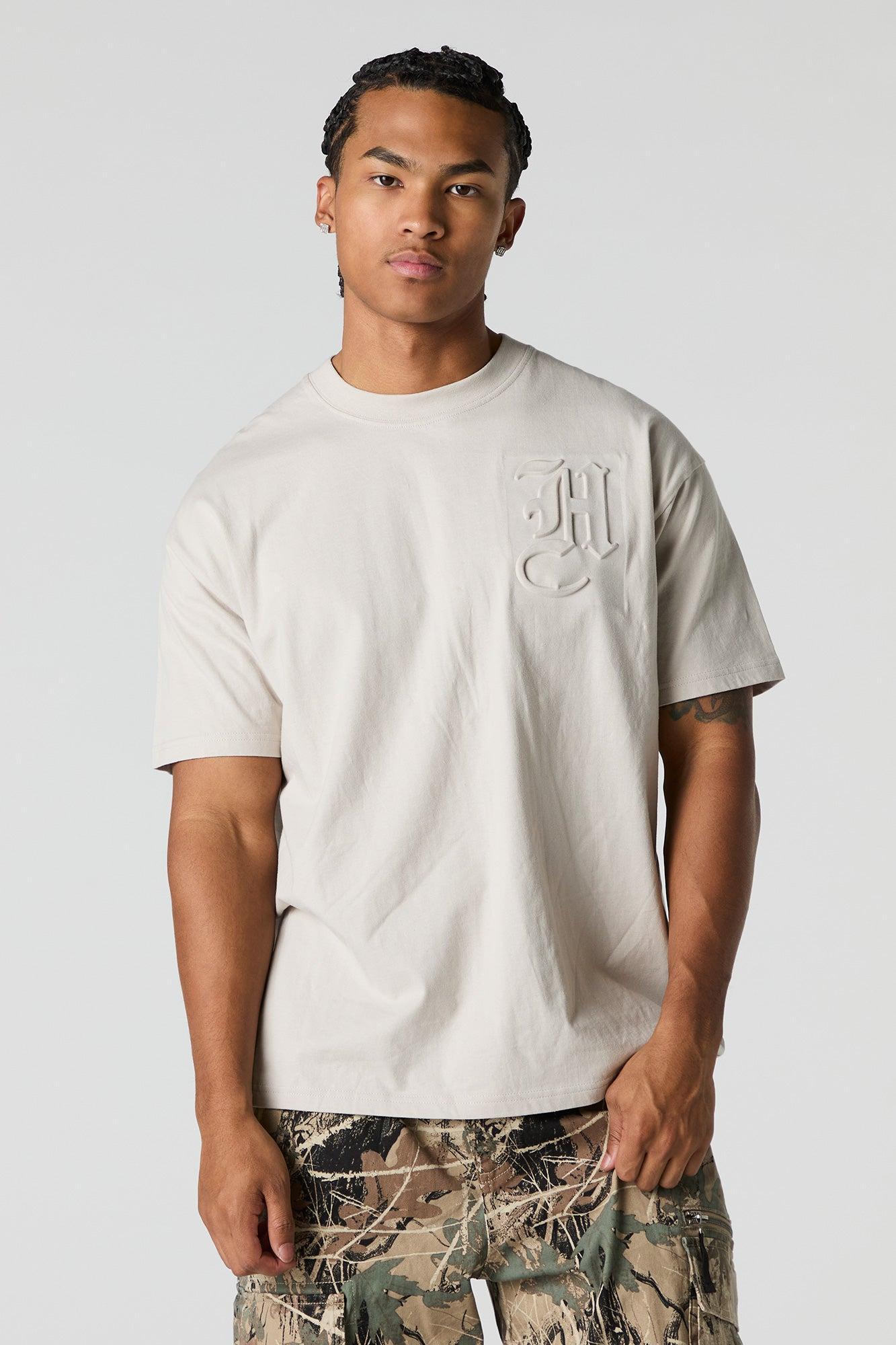 From Nobody To Somebody Embossed T-Shirt Male Product Image