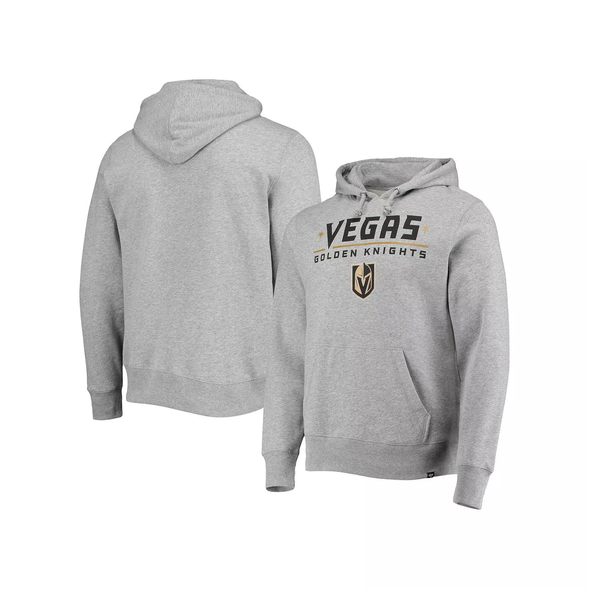 Mens 47 Heathered Gray Vegas Golden Knights Pregame Headline Pullover Hoodie Product Image