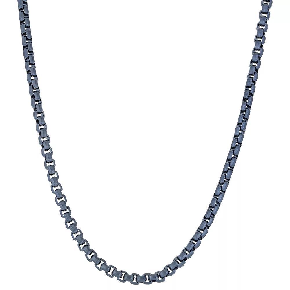Men's LYNX Stainless Steel 5 mm Round Box Chain Necklace, Size: 24", Two Tone Product Image