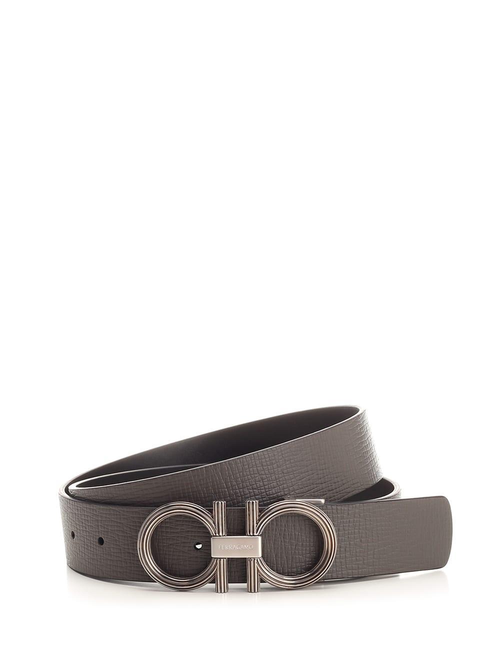 FERRAGAMO Gancini Buckle Belt In Black Product Image