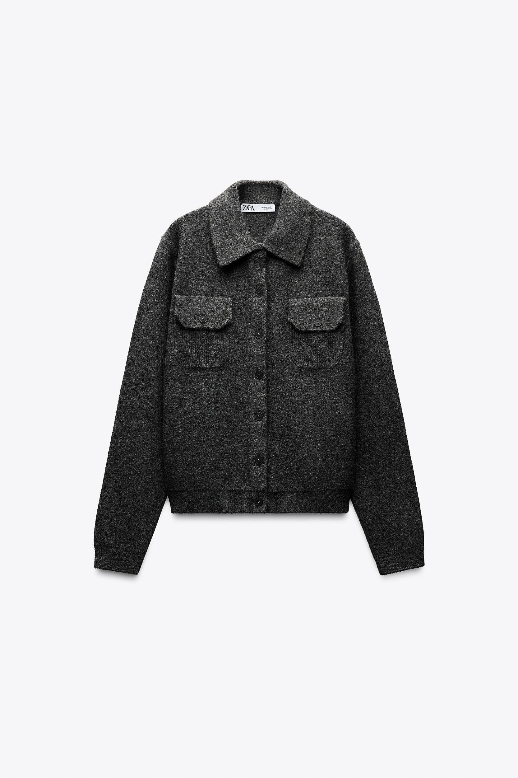 BASIC POLO COLLAR KNIT CARDIGAN Product Image