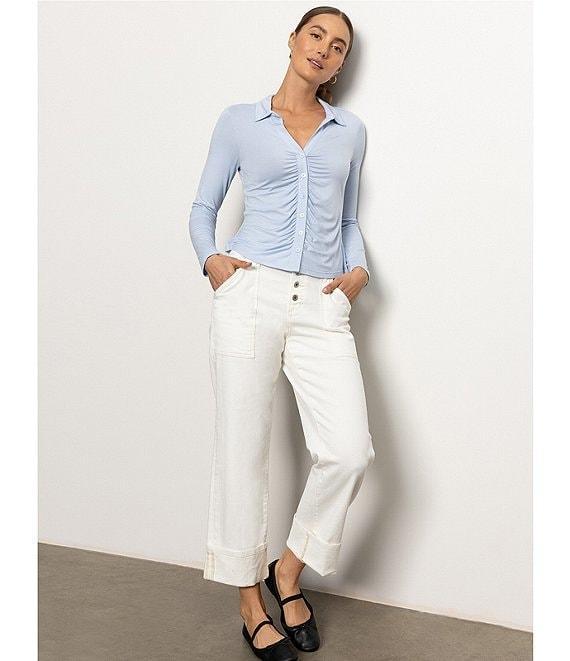 Sanctuary Luna Button Fly Cuffed Crop Denim Jeans Product Image