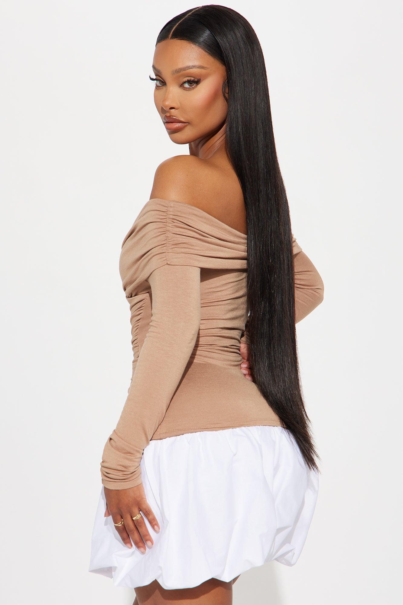 Rich Energy Bubble Mini Dress - Taupe/combo Product Image