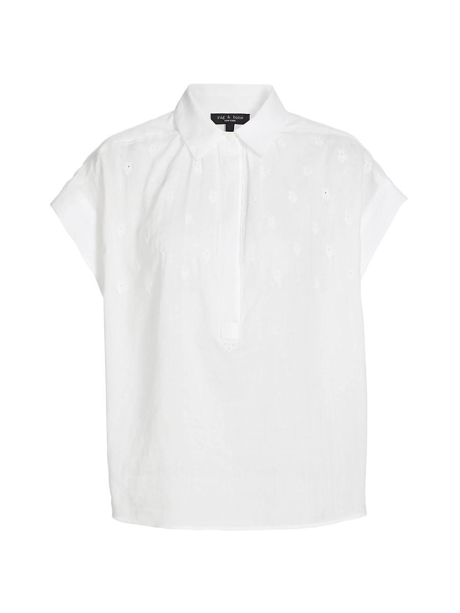 Womens Robin Embroidered Top Product Image