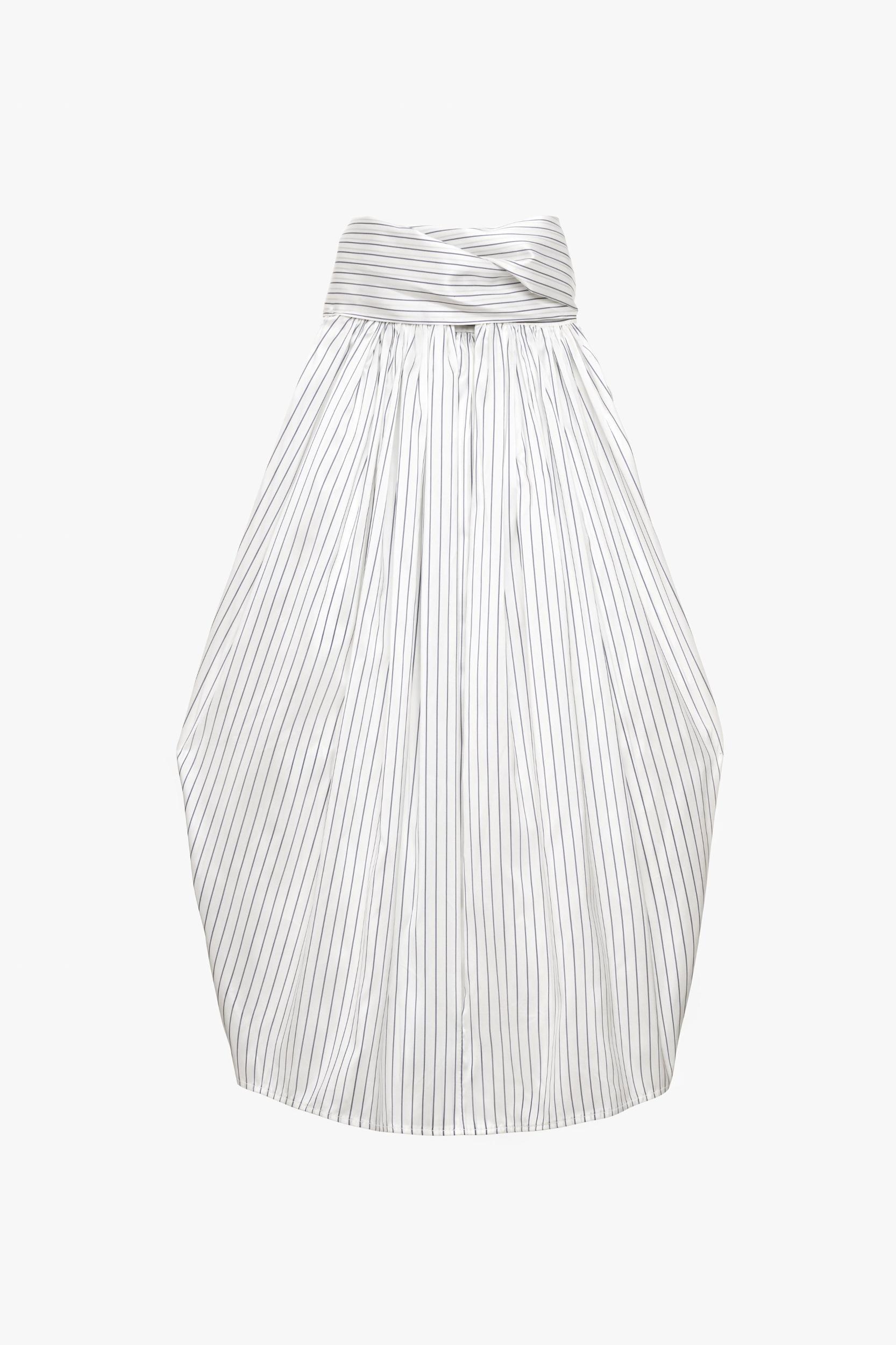 STRIPED HALTER TOP WITH BOW X STEFANO PILATI Product Image