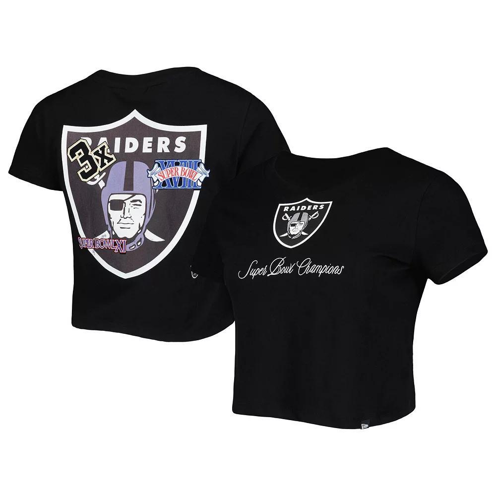 Womens New Era Black Las Vegas Raiders Historic Champs T-Shirt Product Image