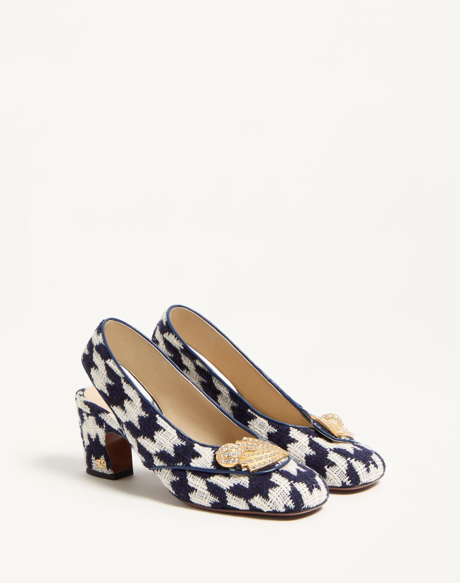Adamantine Slingback Pumps In Tweed 60Mm Product Image