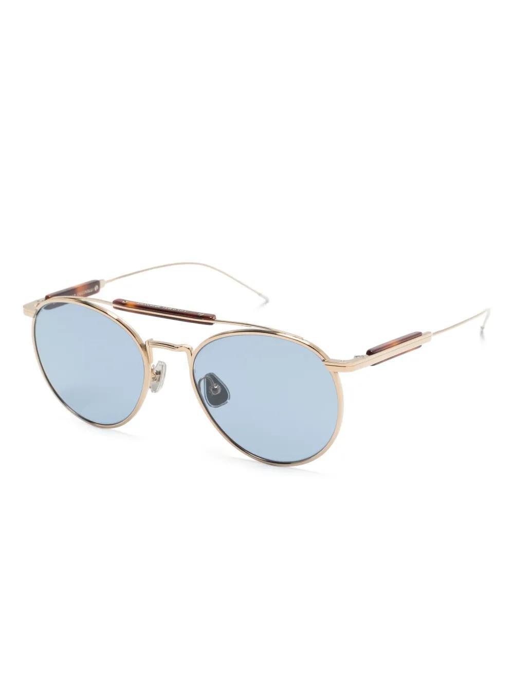 metallic round-frame sunglasses  Product Image
