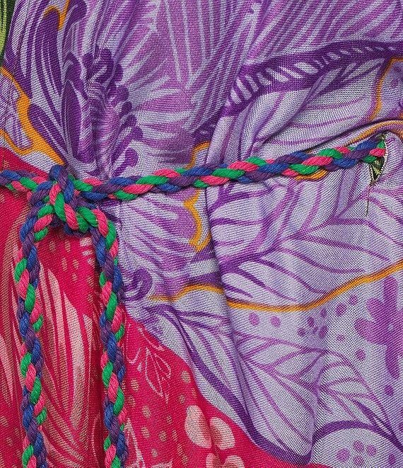 Anna & Ava Colorblock Palm Print Kimono Product Image