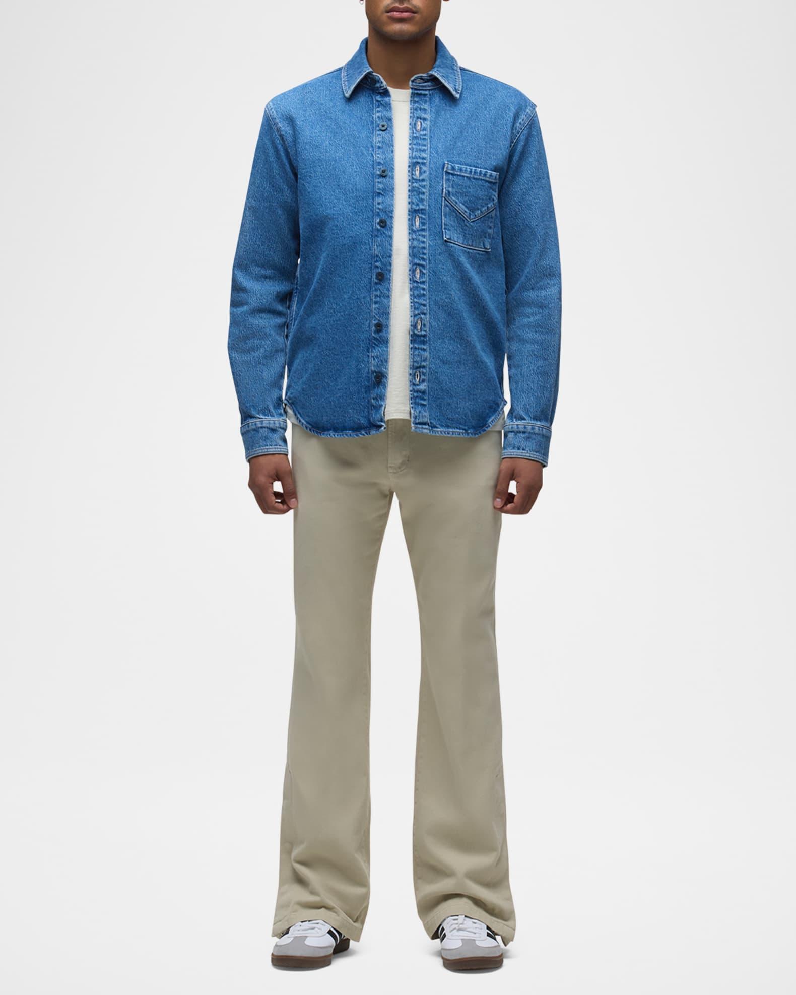 Men's Denim V-Seam Sport Shirt Product Image