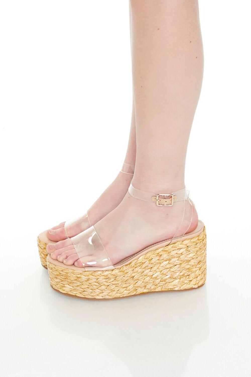 Clear Espadrille Flatform Wedges | Forever 21 Product Image