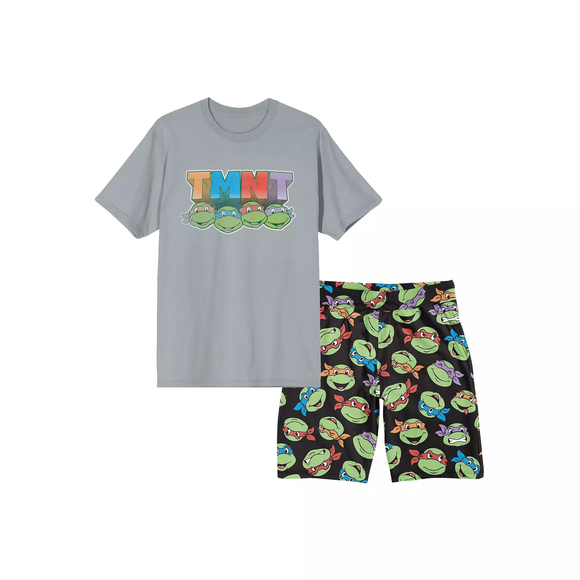 Men's Teenage Mutant Ninja Pajama Top & Pajama Bottom Set, Size: XL, Multicolored Product Image
