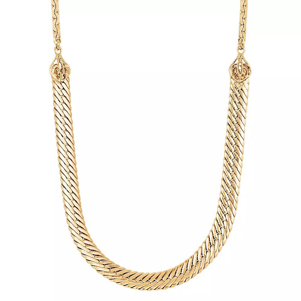 1928 Gold Tone Fancy Swag Chain Necklace, Womens, Yellow Product Image