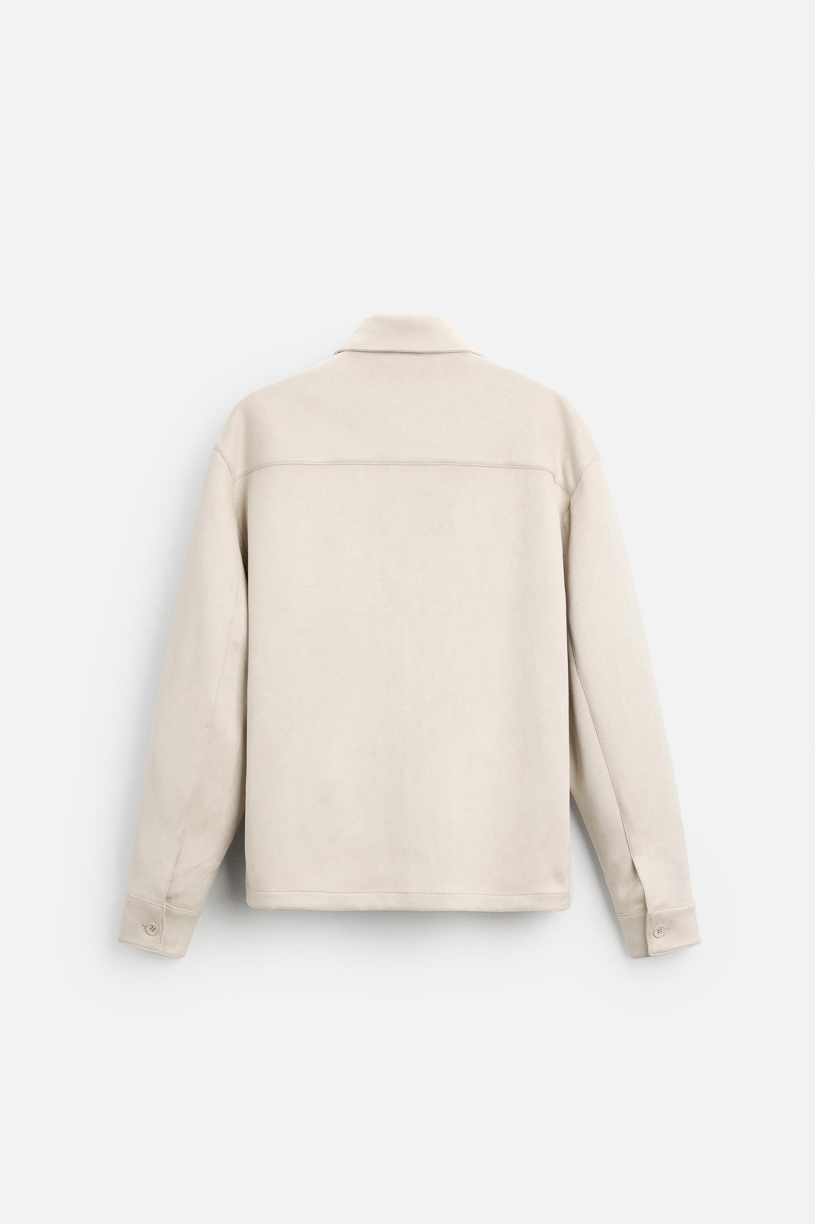 FAUX SUEDE OVERSHIRT Product Image