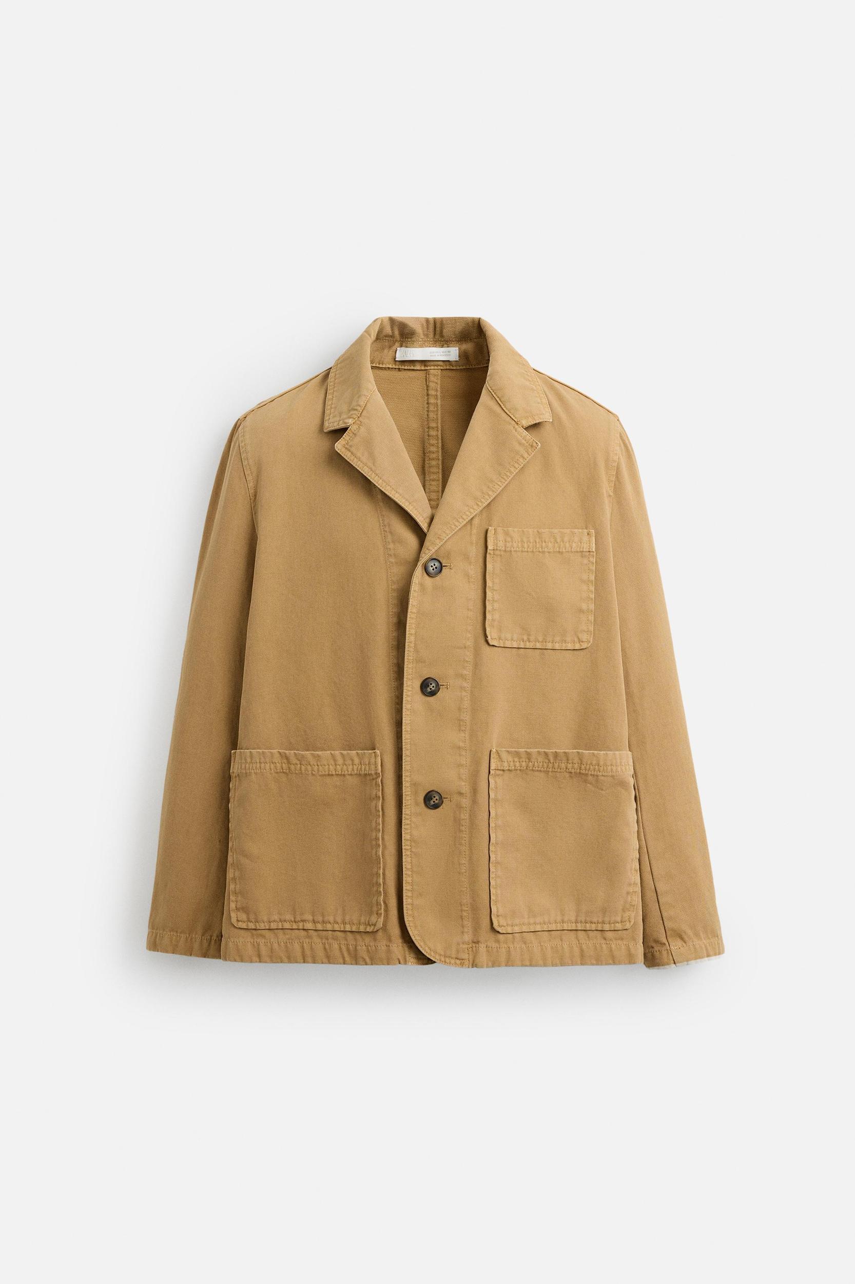 RELAXED FIT WASHED BLAZER Product Image