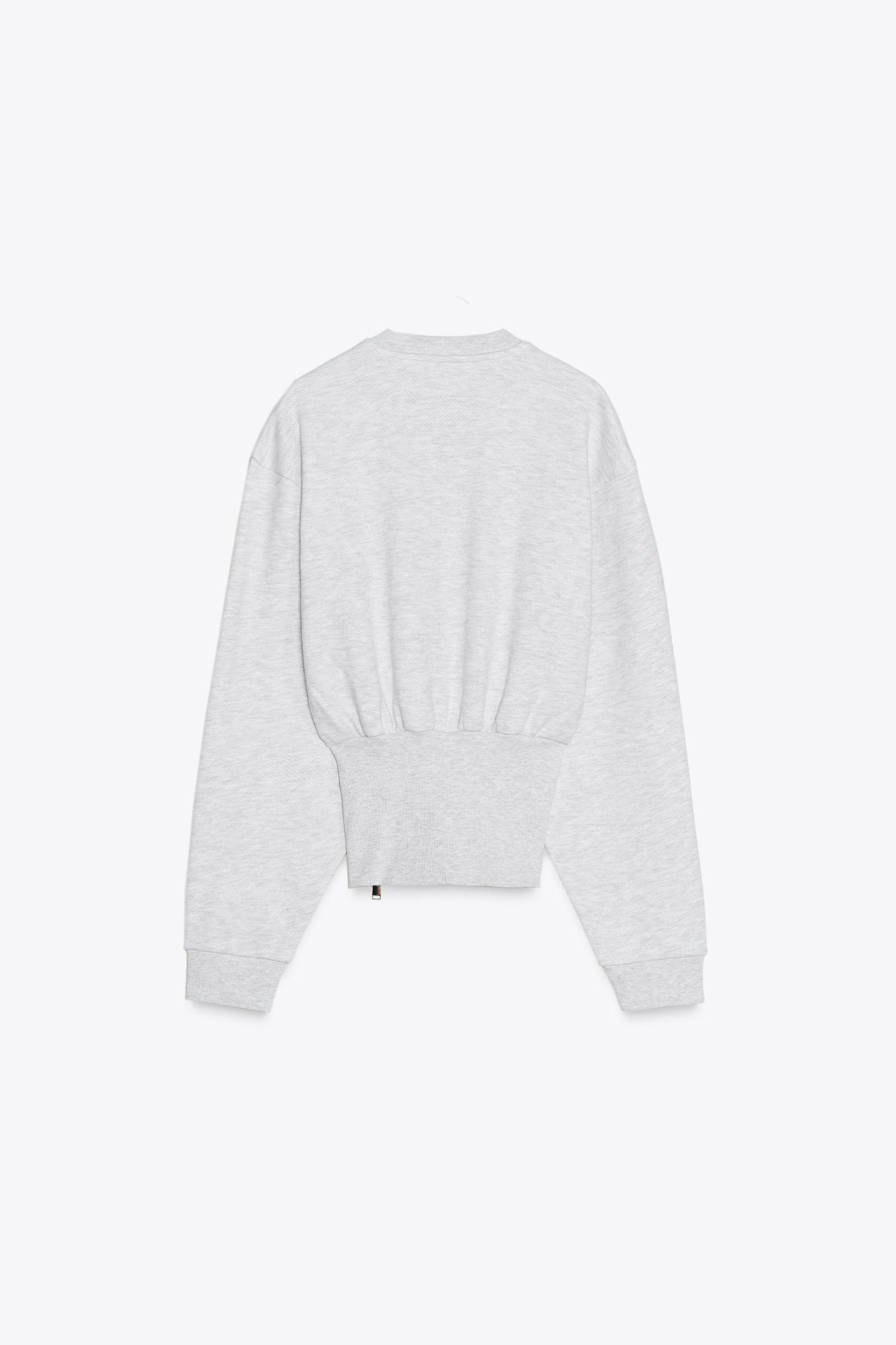 TEXT FLEECE ZIP SWEATSHIRT Product Image