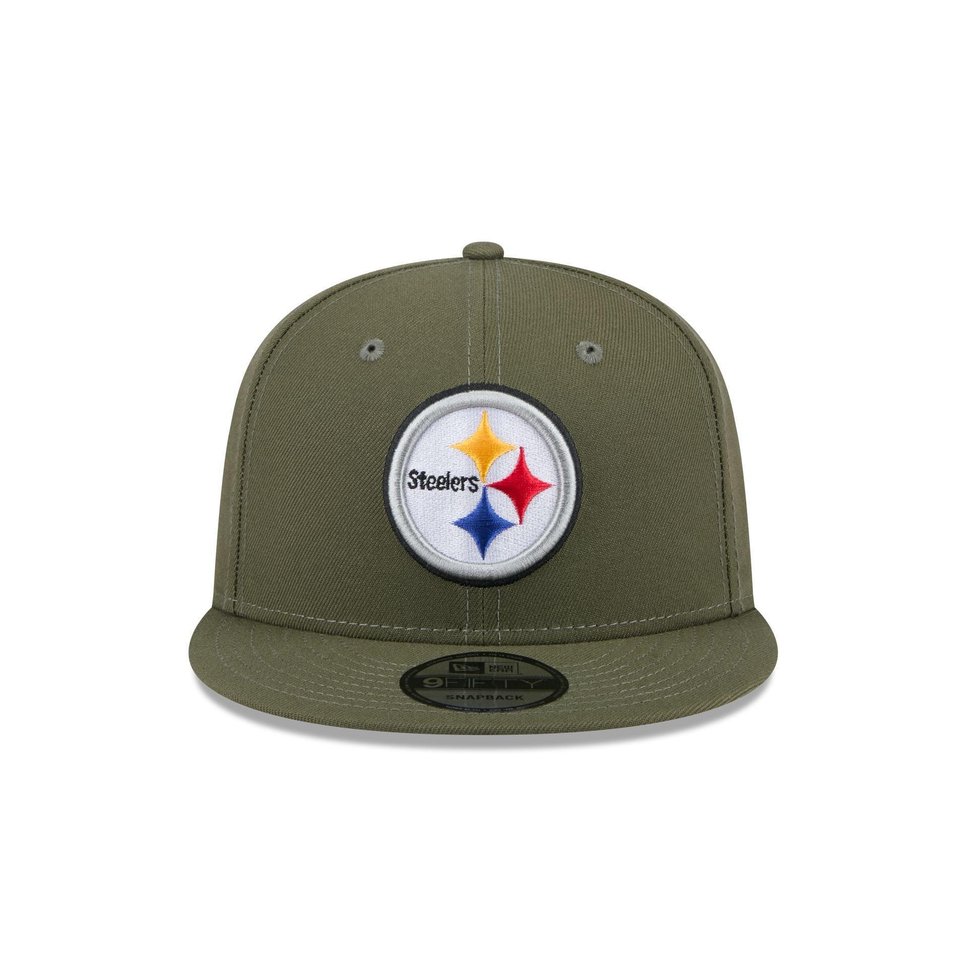 Pittsburgh Steelers Olive 9FIFTY Snapback Hat Male Product Image