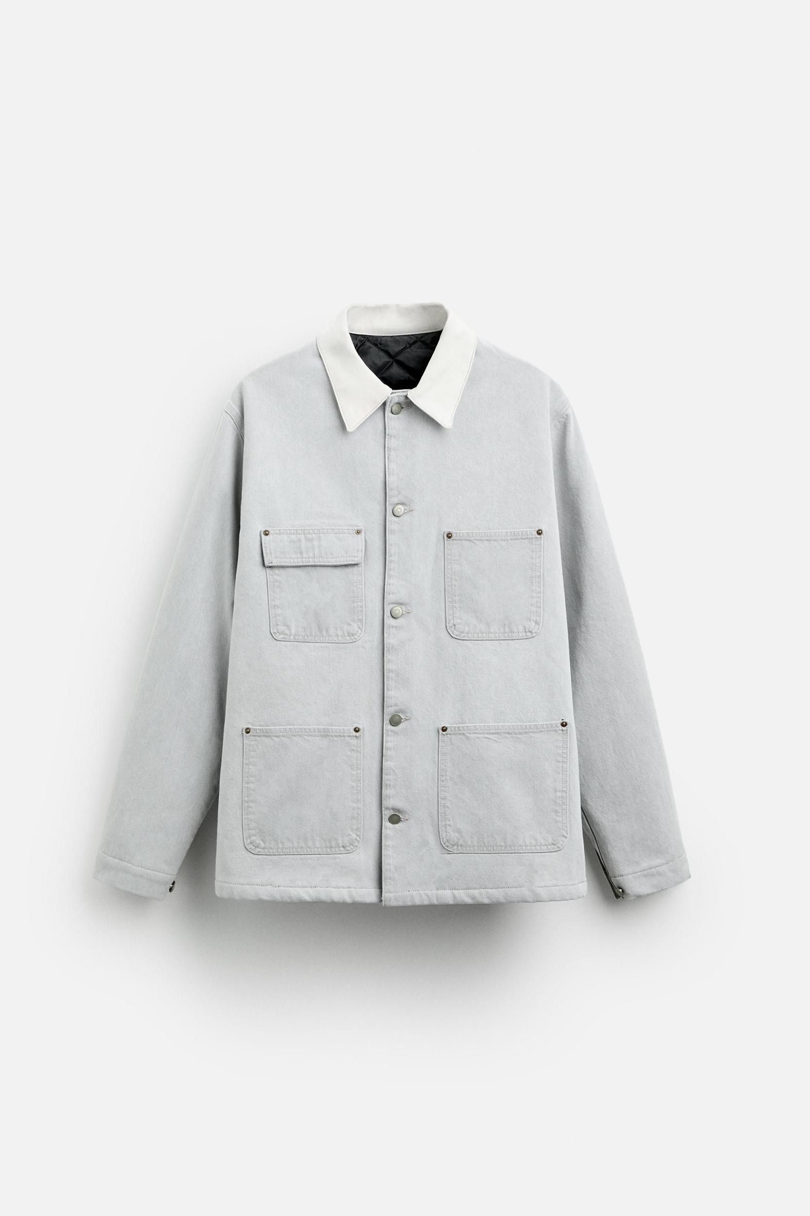 CONTRASTING COLLAR DENIM JACKET LIMITED EDITION Product Image