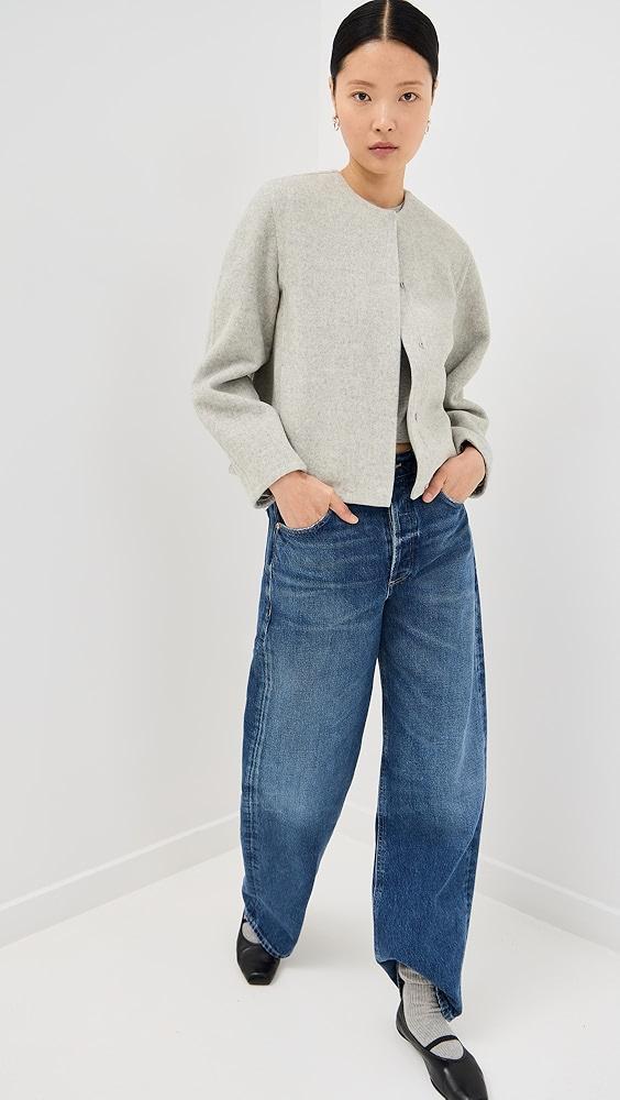 Vince Double Wool Collarless Jacket | Shopbop Product Image