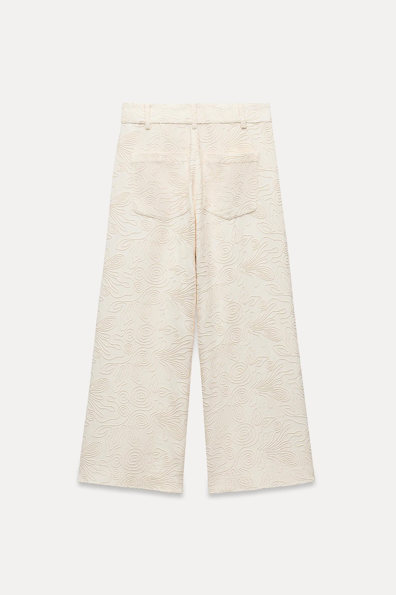 EMBROIDERED CULOTTE PANTS ZW COLLECTION Product Image