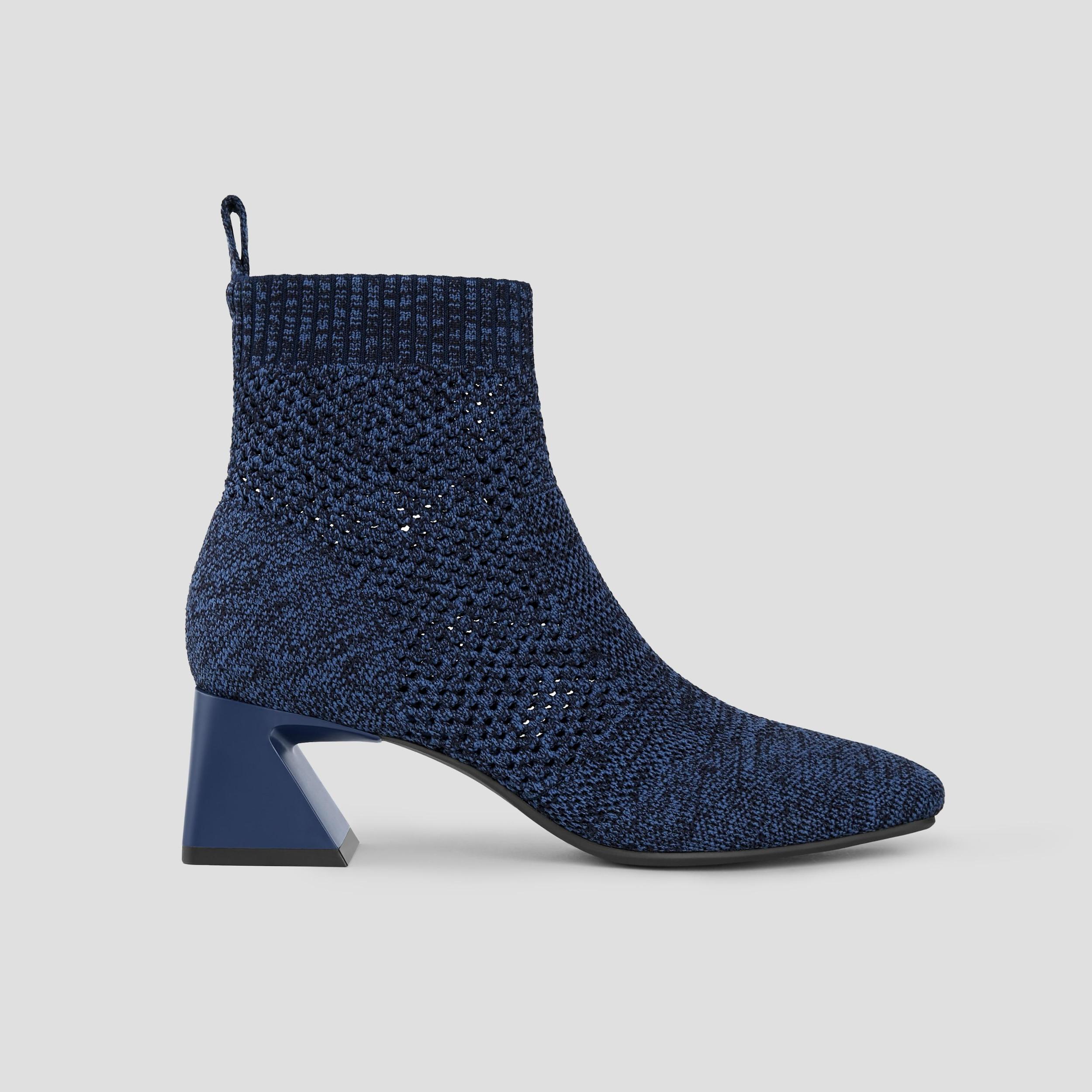 Square-Toe Perforated Heeled Boots (Melissa) Product Image