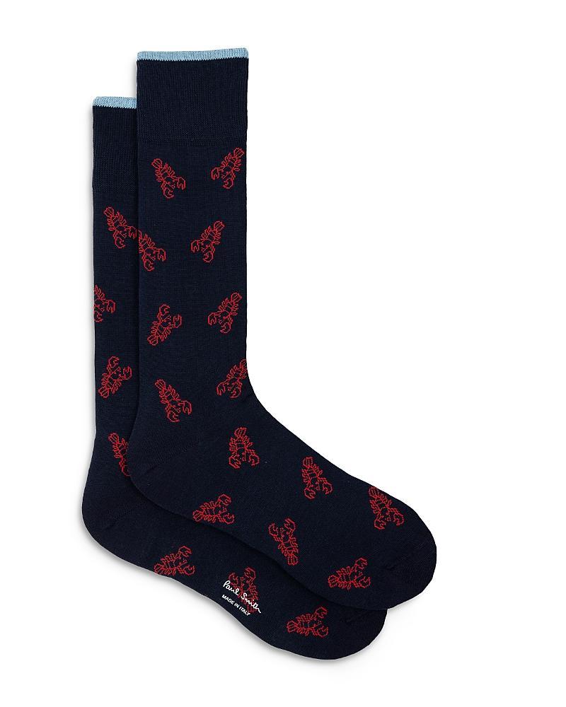 Mens Lobster-Print Crew Socks Product Image