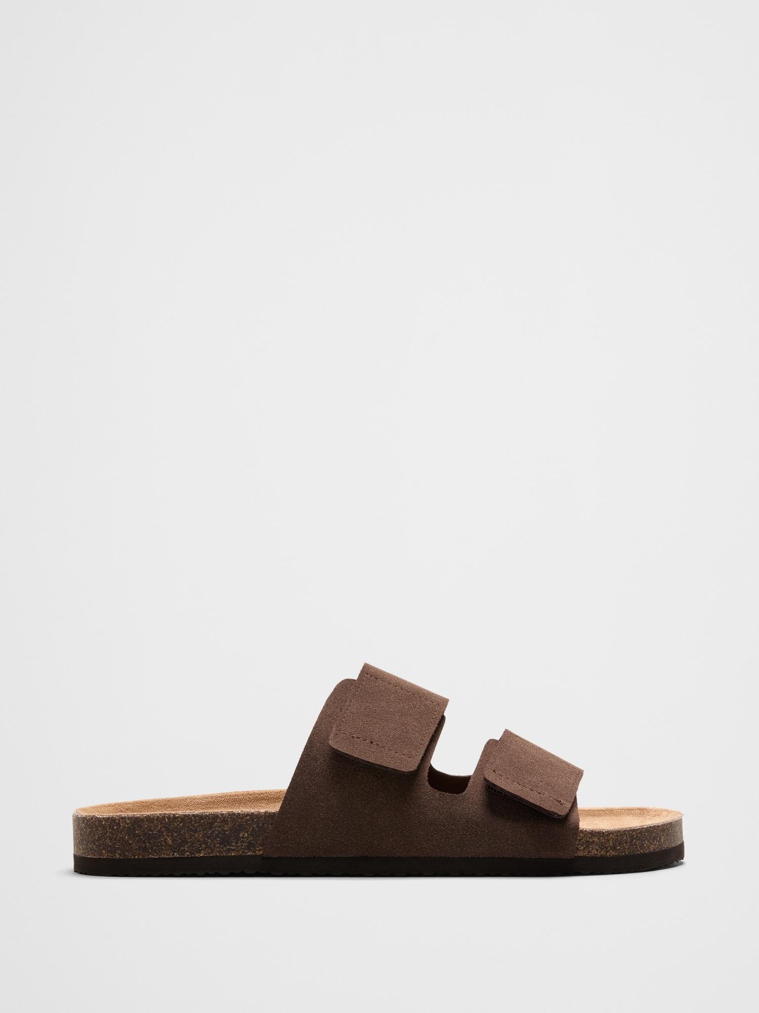 Vegan Suede Double Strap Sandal Product Image