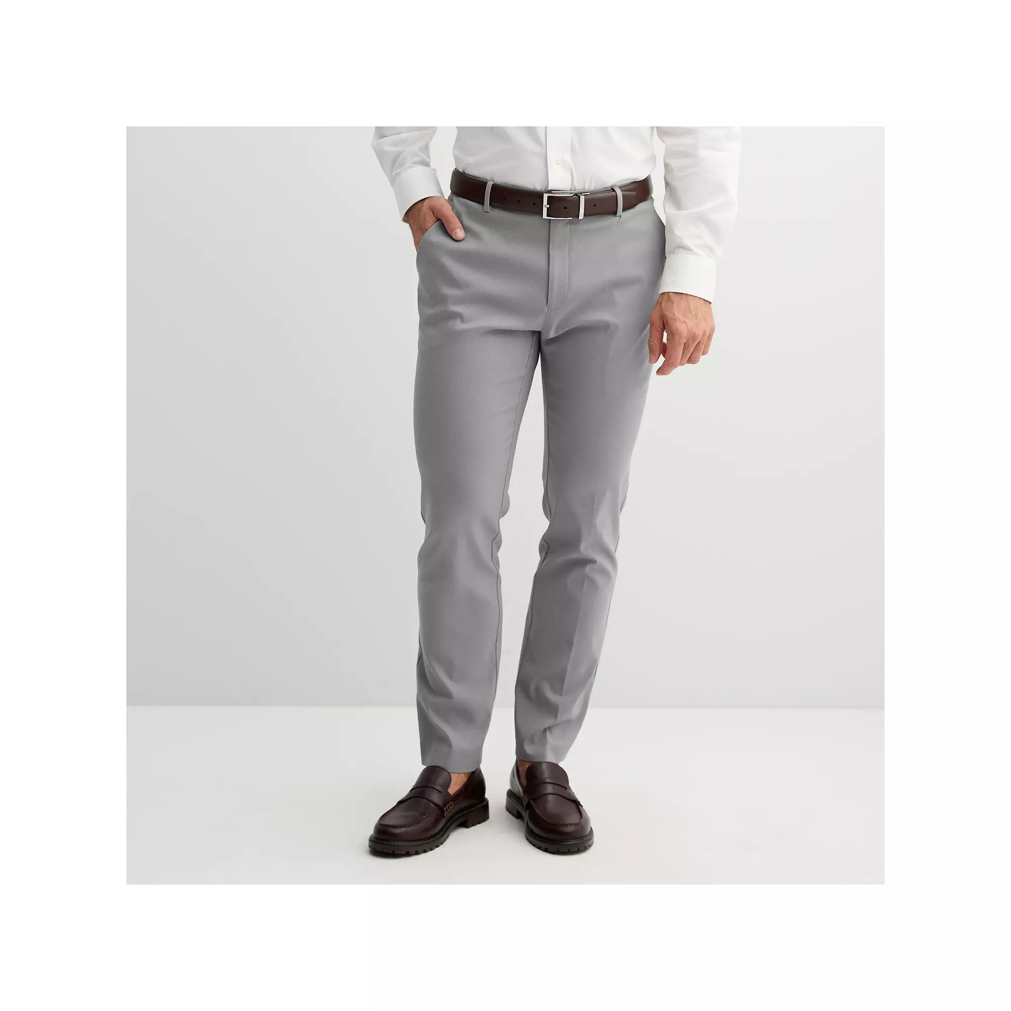 Men's Apt. 9® Premier Flex Slim-Fit Stretch Dress Pants, Size: 29X30, Light Gray Product Image