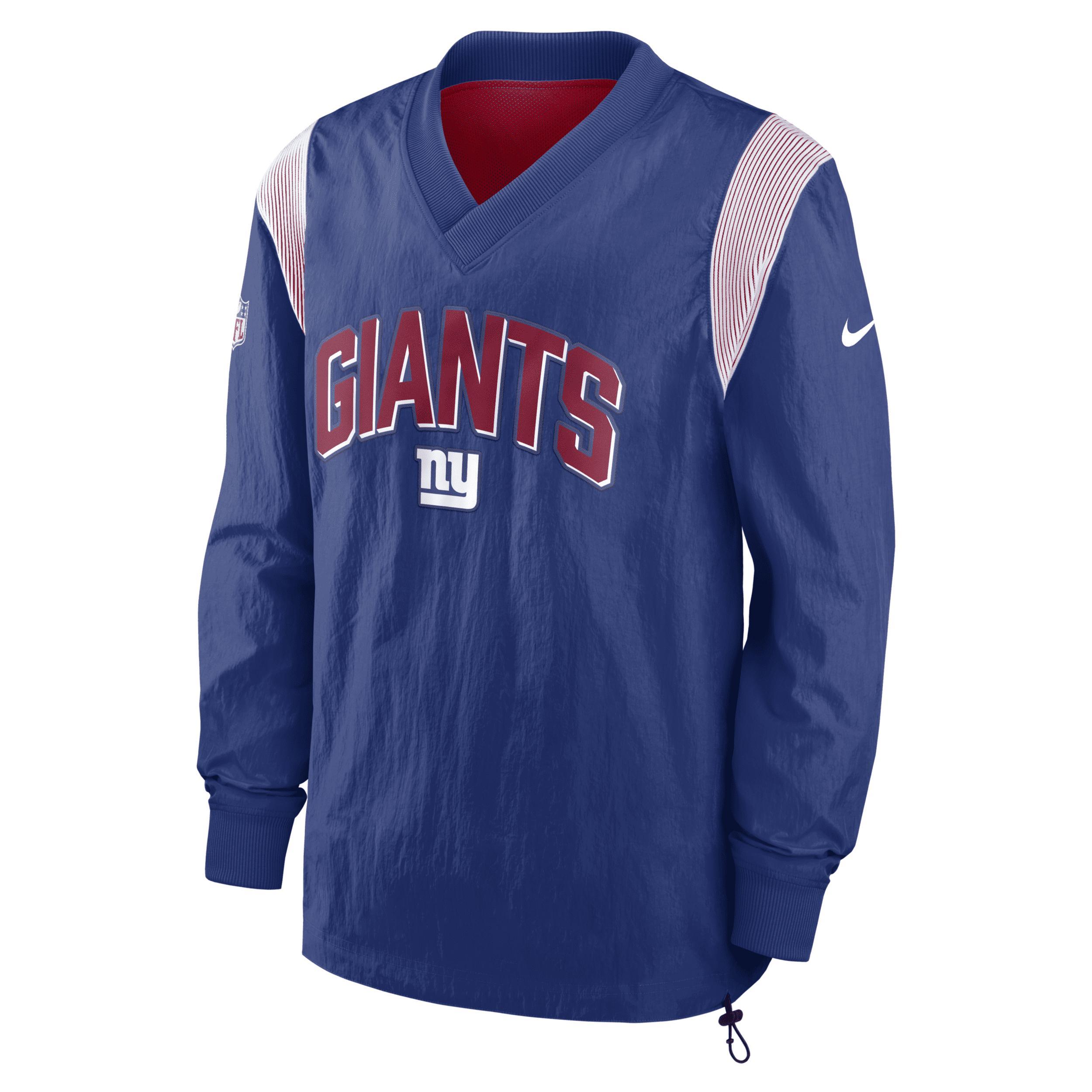 NIKE Men's  Royal Buffalo Bills Sideline Athletic Stack V-neck Pullover Windshirt Jacket Product Image