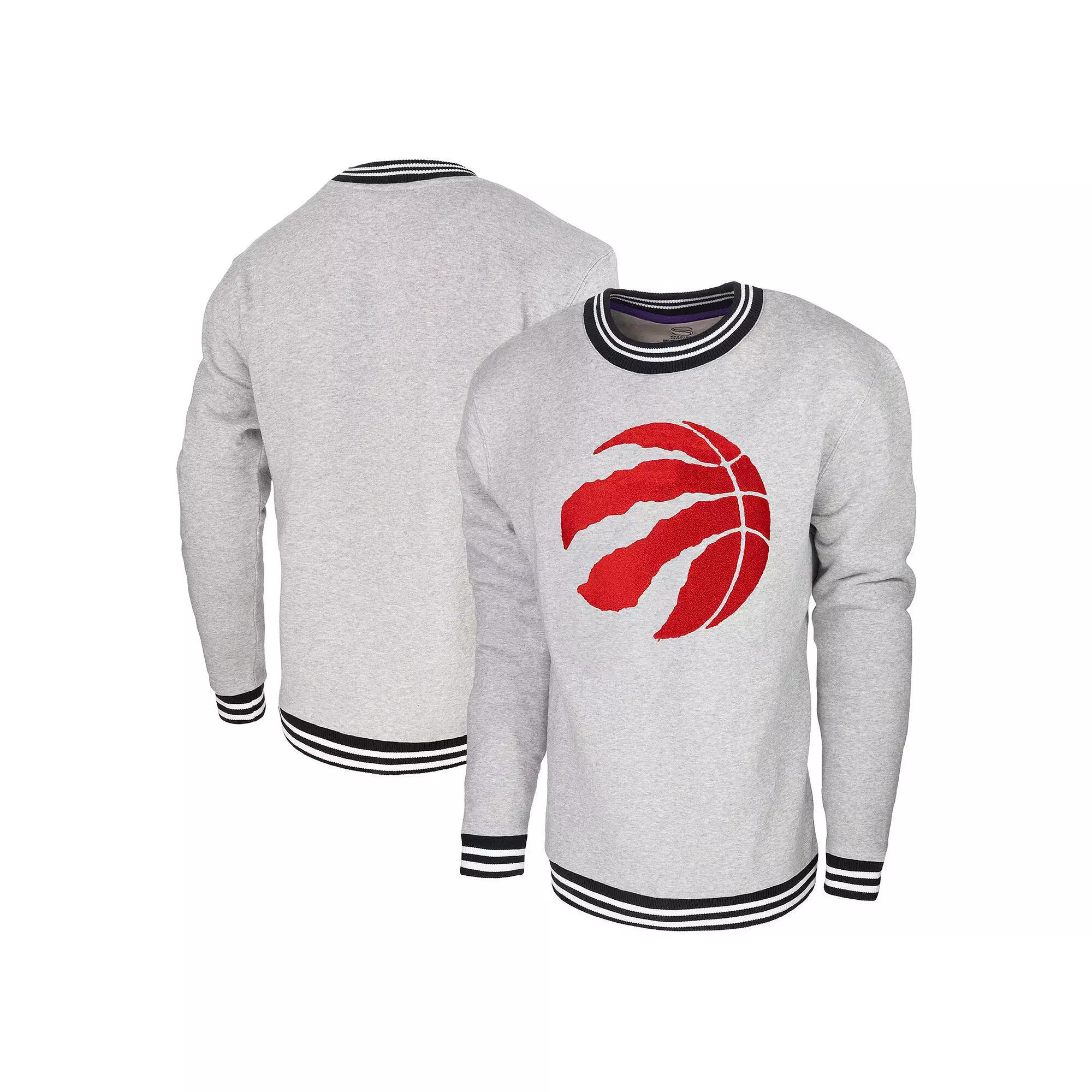 Men's Stadium Essentials Heather Gray Toronto Raptors Club Level Pullover Sweatshirt, Size: Small, Rpt Grey Product Image