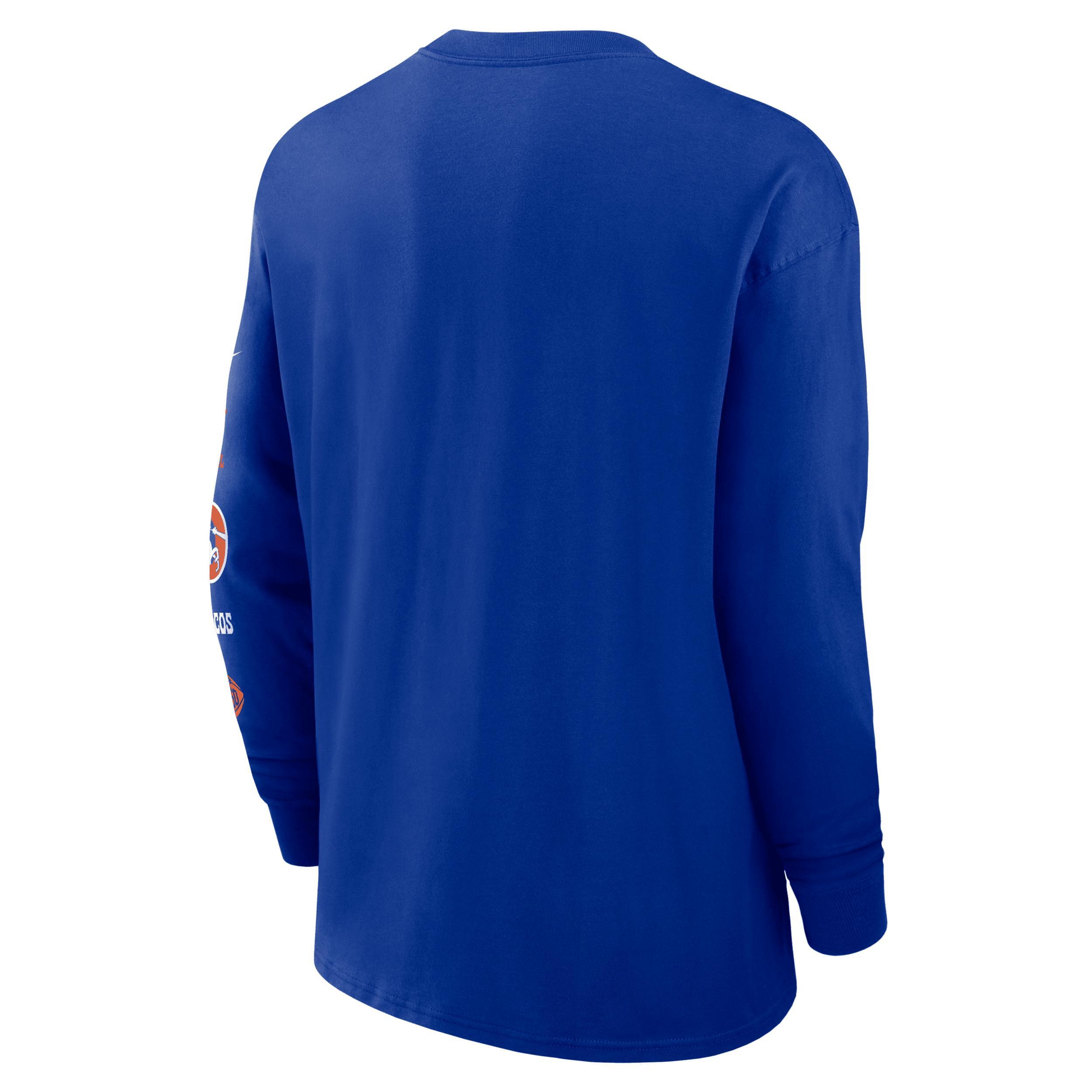 Men's Nike Royal New England Patriots Rewind Heavy Max 90 Pocket Long Sleeve T-Shirt, Size: Large, Blue Product Image