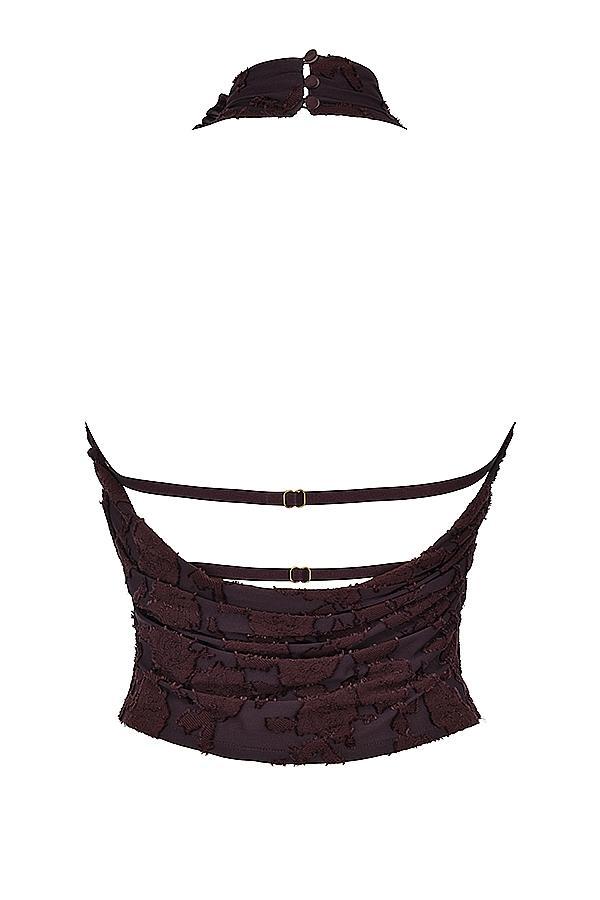 Kyra Cocoa Halter Top Product Image