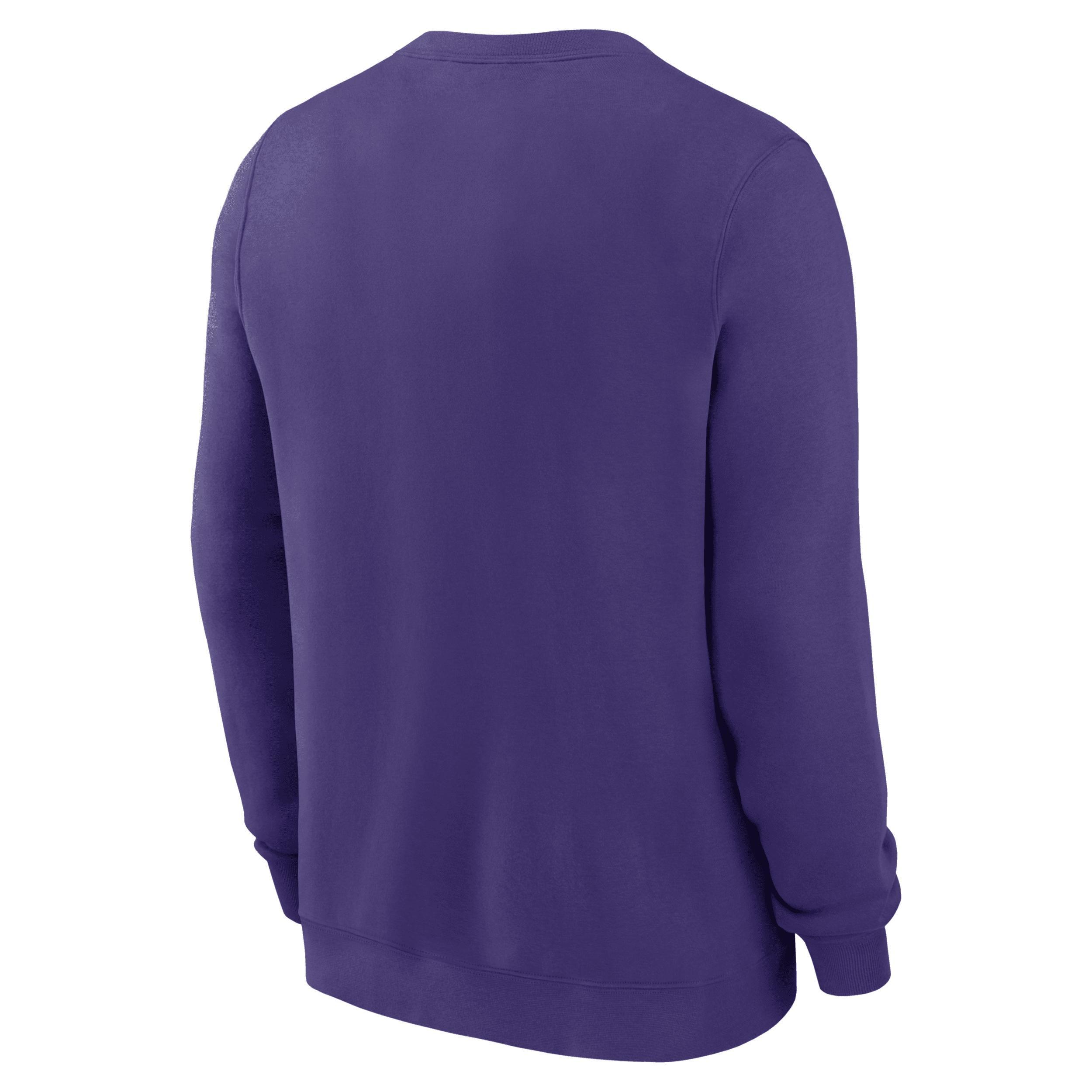 LSU Tigers Legacy Classic Arch Over Logo Nike Men's College Pullover Crew Product Image