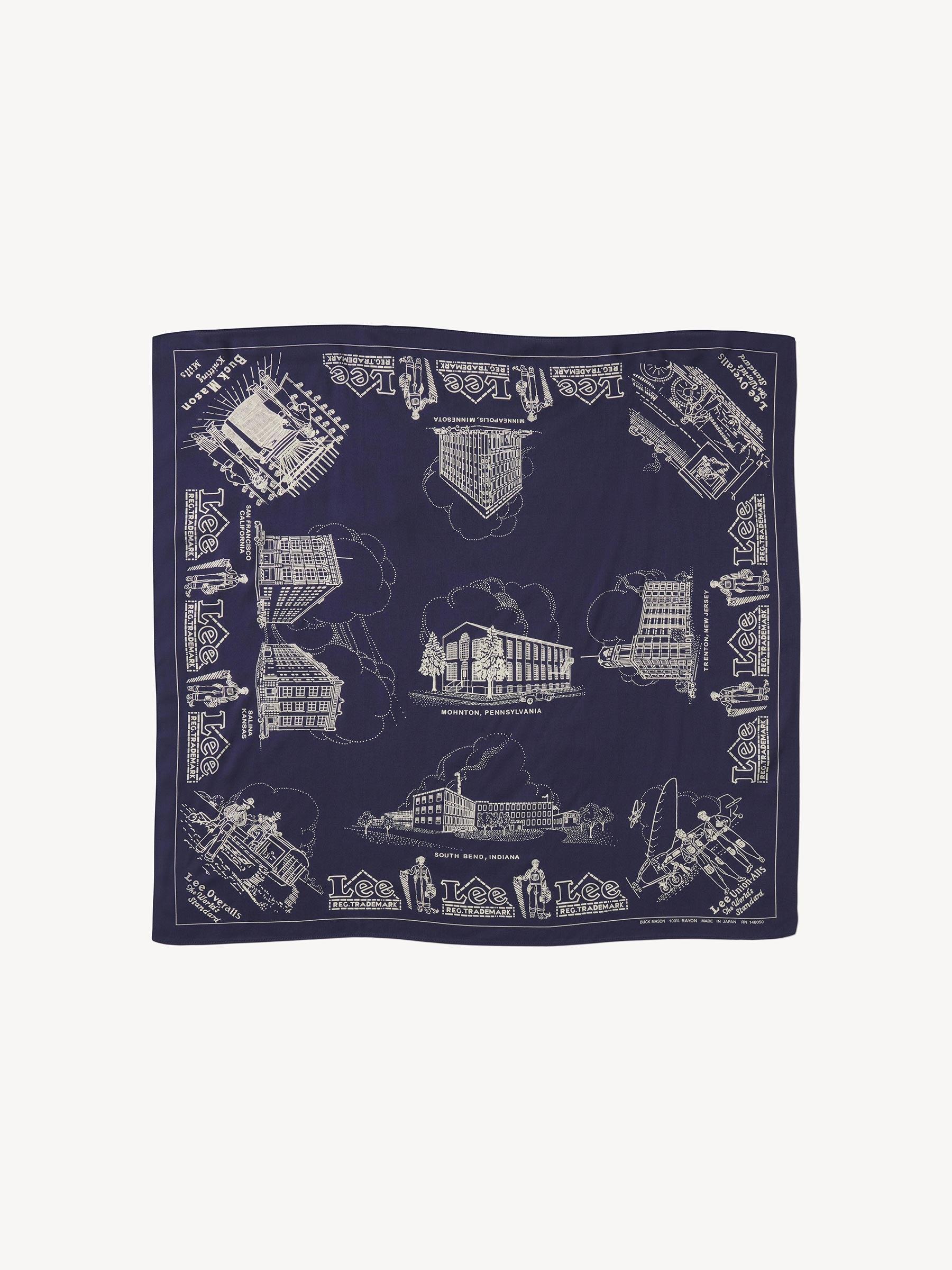 Lee x Buck Mason Navy Mohnton Bandana Product Image