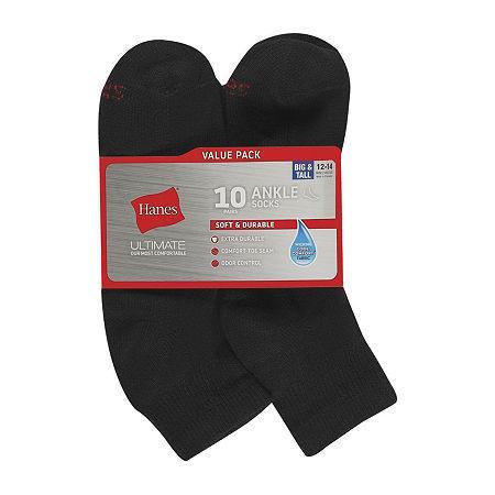 Hanes Ultimate Mens 12-Pack Soft & Durable Ankle Socks Product Image