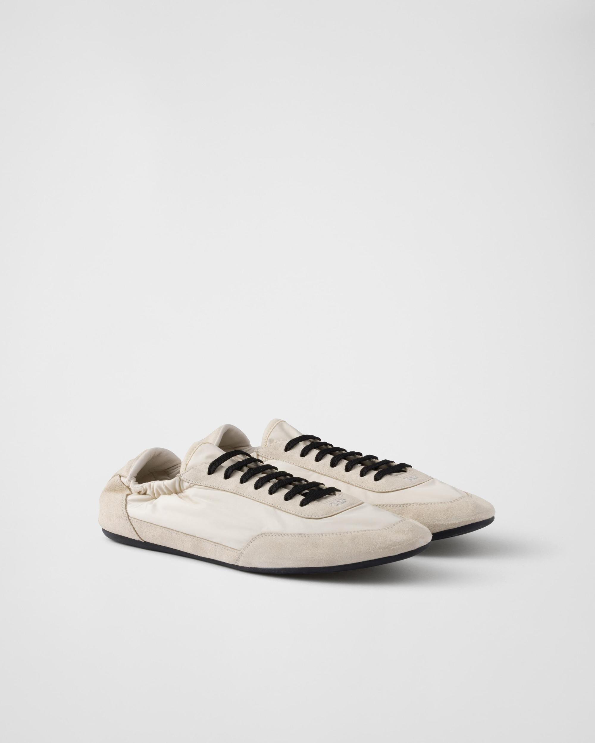 Collapse Re-Nylon and suede elasticized sneakers Product Image